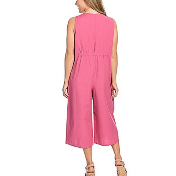 NWT Indigo Thread Co 100% Linen Jumpsuit - Picture 2 of 8